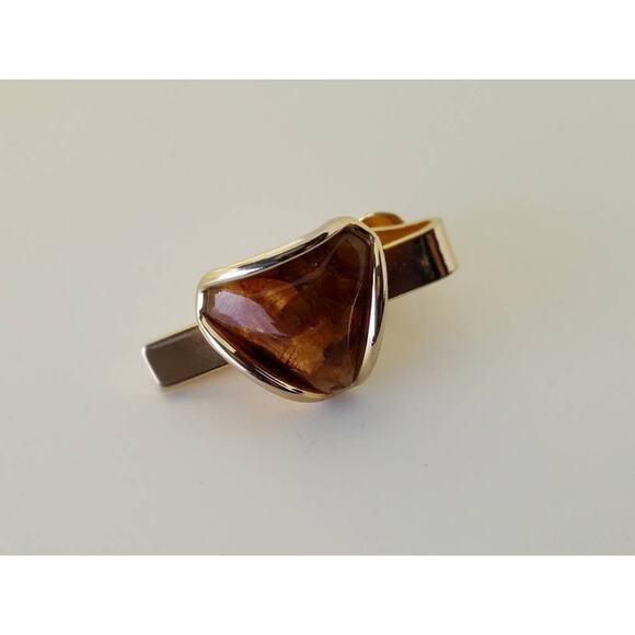 Vintage Gold Tie Clip, Unique Tie Bar for Men - Picture 10 of 10